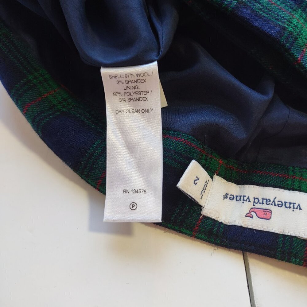 Vineyard Vines Classic Tartan Plaid Wool Pant Size 2 Preppy Old Money Heritage - Picture 10 of 10